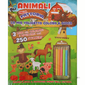 Gli animali della fattoria. Trendy model. La mia valigetta colora e gioca. Con adesivi. Con gadget