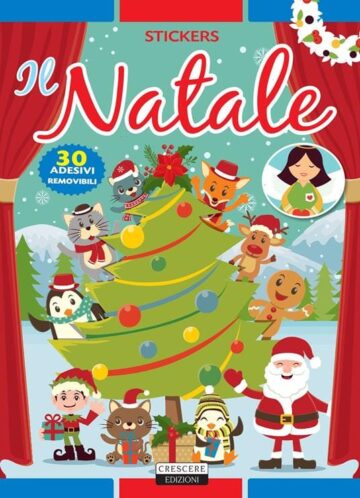 Il Natale con 30 adesivi removibili