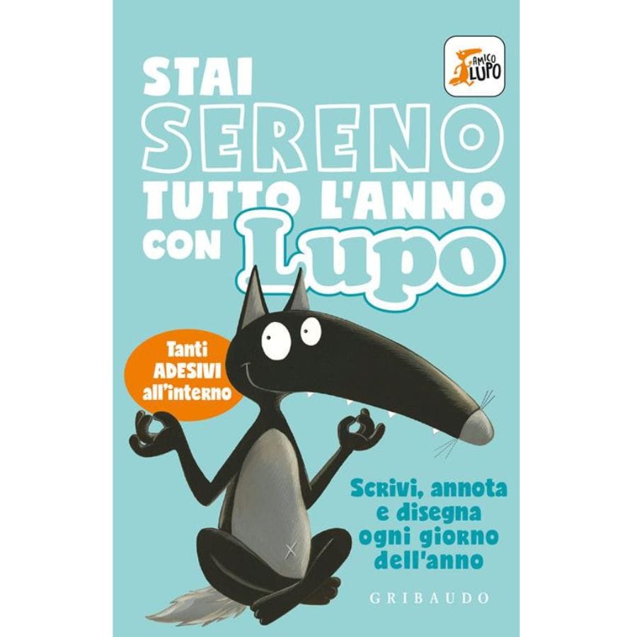 Stai sereno tutto l'anno con Lupo. Con adesivi.